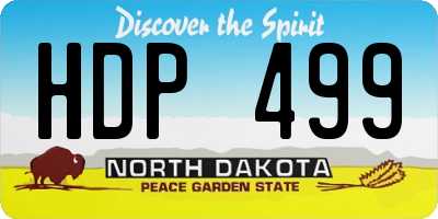 ND license plate HDP499