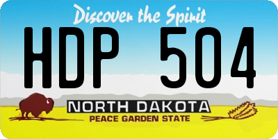 ND license plate HDP504