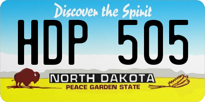 ND license plate HDP505