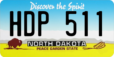 ND license plate HDP511