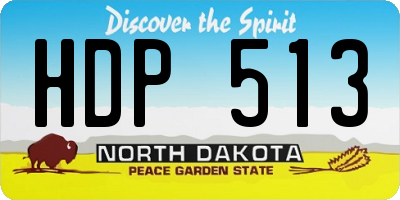 ND license plate HDP513