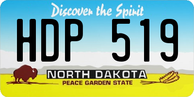 ND license plate HDP519
