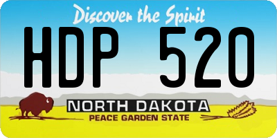 ND license plate HDP520