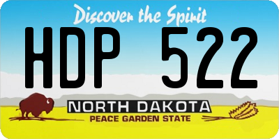 ND license plate HDP522
