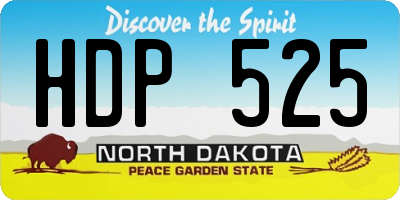 ND license plate HDP525