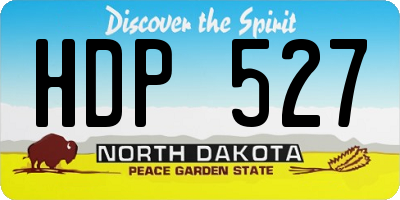 ND license plate HDP527