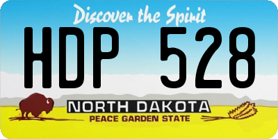 ND license plate HDP528