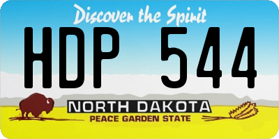 ND license plate HDP544