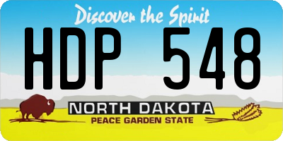 ND license plate HDP548