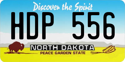 ND license plate HDP556