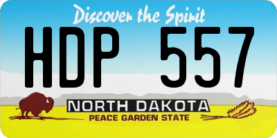 ND license plate HDP557