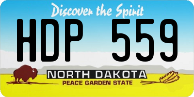ND license plate HDP559