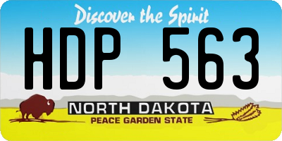 ND license plate HDP563