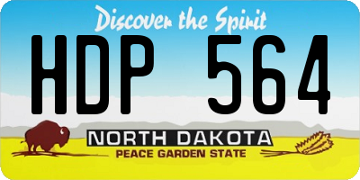 ND license plate HDP564