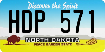 ND license plate HDP571