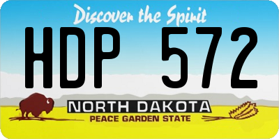 ND license plate HDP572