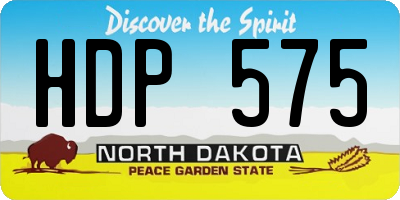 ND license plate HDP575