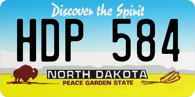 ND license plate HDP584