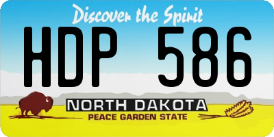 ND license plate HDP586