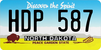 ND license plate HDP587