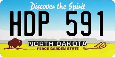 ND license plate HDP591