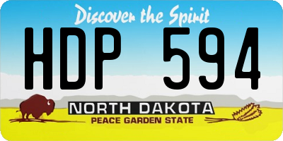 ND license plate HDP594