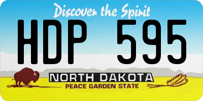 ND license plate HDP595