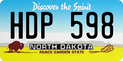 ND license plate HDP598