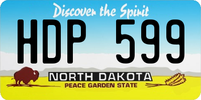 ND license plate HDP599