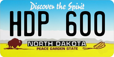 ND license plate HDP600