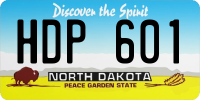 ND license plate HDP601