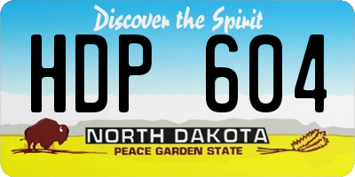 ND license plate HDP604