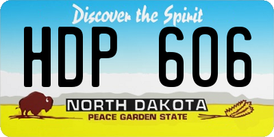 ND license plate HDP606