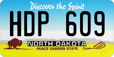ND license plate HDP609