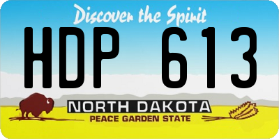 ND license plate HDP613