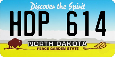 ND license plate HDP614