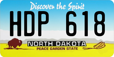 ND license plate HDP618