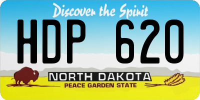 ND license plate HDP620