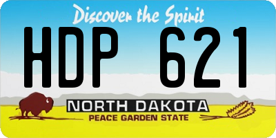 ND license plate HDP621