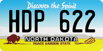 ND license plate HDP622