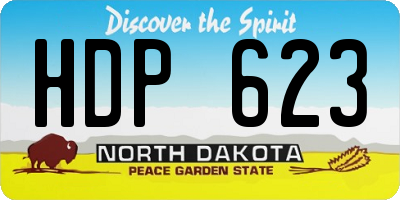 ND license plate HDP623