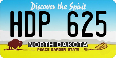 ND license plate HDP625
