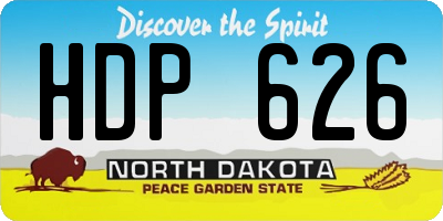 ND license plate HDP626