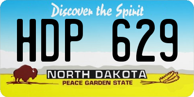 ND license plate HDP629