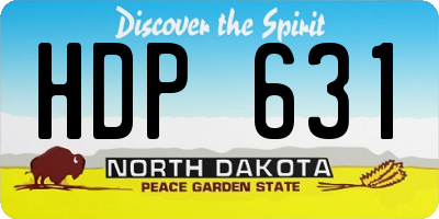 ND license plate HDP631