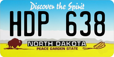 ND license plate HDP638