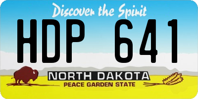 ND license plate HDP641