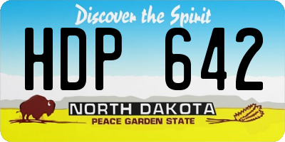 ND license plate HDP642