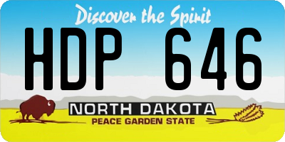 ND license plate HDP646