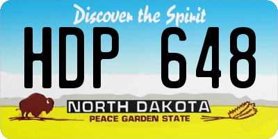 ND license plate HDP648